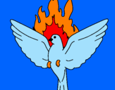 Coloring page Pentecostal Dove painted bydarielys