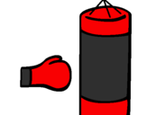 Coloring page Punching bag painted byharryboo
