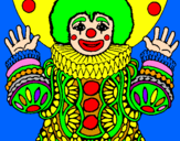 Coloring page Clown dressed up painted byEvie x 
