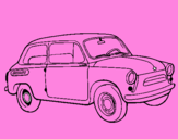Coloring page Classic car painted byunAI
