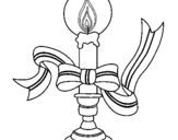 Coloring page Christmas candle II painted byyuan