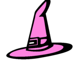 Coloring page Witch's hat painted bymoshi count