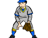 Coloring page Fielder painted byLUIS ANDRES