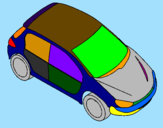 Coloring page Car seen from above painted bybrad