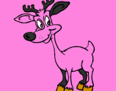 Coloring page Young reindeer painted bycarolina val