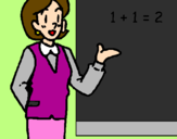 Coloring page Mathematics teacher painted byWXJerry