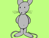 Coloring page Standing rat painted byanna