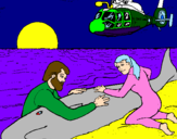 Coloring page Whale rescue painted bySteAndre