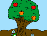 Coloring page Apple tree painted byAlyssa