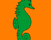 Coloring page Sea horse painted bysdfcvnrbfgv