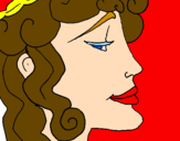 Coloring page Woman's head painted bymoshi count