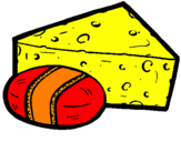 Coloring page Cheeses painted bySandy