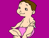 Coloring page Baby II painted byfamiy