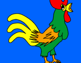 Coloring page Cock painted byrocky