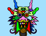 Coloring page Dragon face painted byPapounet