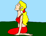 Coloring page Roman woman painted byTammy
