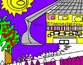 Coloring page Japanese house painted bylevi