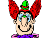 Coloring page Fast clown painted byclaire