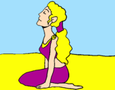 Coloring page Roman woman painted bymemooo