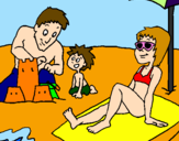Coloring page Family vacation painted byfortesa