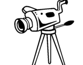 Coloring page Movie camera painted bycamera