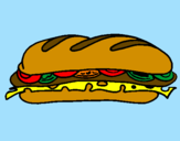 Coloring page Vegetable sandwich painted byAYRTON