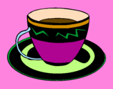 Coloring page Cup of coffee painted bymatti