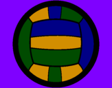 Coloring page Volleyball painted bymariana