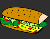 Coloring page Sandwich painted byjessica.d