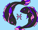 Coloring page Pisces painted byCandie
