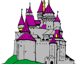 Coloring page Medieval castle painted by5
