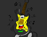 Coloring page Electric guitar painted byrafael