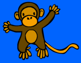 Coloring page Monkey painted byMarlina Marrisa