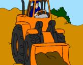 Coloring page Digger painted byWyatt