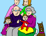 Coloring page Family  painted byalba