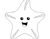 Coloring page Starfish painted by132