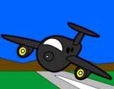 Coloring page Plane landing painted byCRISTINA
