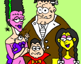 Coloring page Family of monsters painted bybridgette