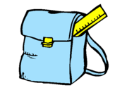 Coloring page School bag painted byDennisse