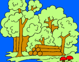 Coloring page Forest painted bynick
