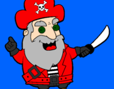 Coloring page Pirate painted byPZ
