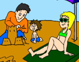 Coloring page Family vacation painted byRosalea
