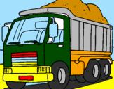 Coloring page Dumper truck painted bymonster dave