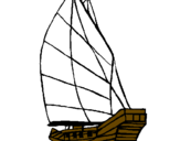 Coloring page Sailing boat painted bykeith