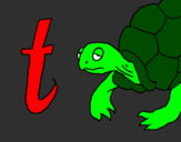 Coloring page Turtle painted bykait