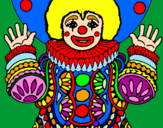 Coloring page Clown dressed up painted byangela