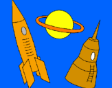 Coloring page Rocket painted bydaniel