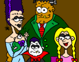 Coloring page Family of monsters painted bysherezade
