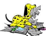 Coloring page Naughty dalmatian painted bymatthew