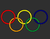 Coloring page Olympic rings painted bycristian